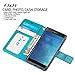 J&D Case Compatible for Xperia XA2 Ultra Case, [Wallet Stand] [Slim Fit] Heavy Duty Shock Resistant Flip Cover Wallet Case for Sony Xperia XA2 Ultra Wallet Case - [NOT for Sony Xperia XA2] - Aqua