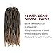 Toyotress Long Spring Twist Hair 14 Inch Ombre Blonde 4 Pcs Fluffy Twist Crochet Braids Synthetic Braiding Hair Extensions (14 inch, T27)