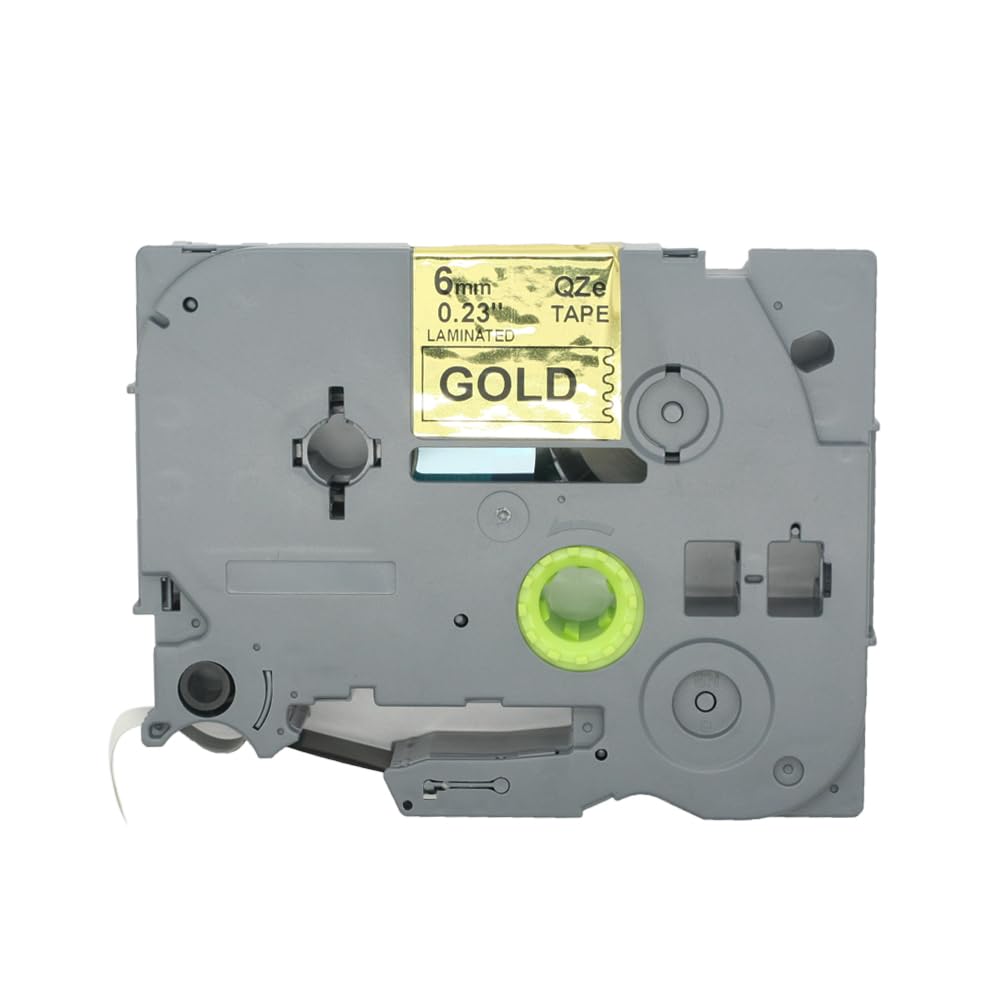 BROVACS 1 Pack Black on Gold Laminated Label Tape Compatible for Brother P-Touch Label Printer TZ 811 TZe 811 6mm 1/4" OPA4811
