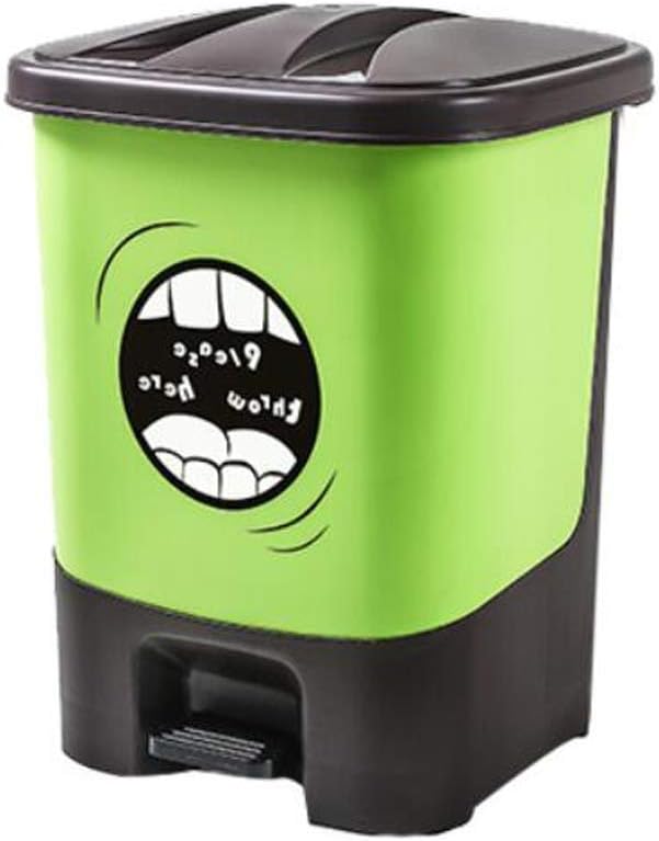 SZPZC Trash Cans Wastepaper Bin Plastic Waste Bin Pedal