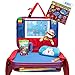 TravelMe Kids Travel Tray - Detachable Top 4 In 1 Car Organizer - Tablet Holder - Play Snack Lap Table - On The Go Activity Desk For Children Toddlers - Backseat Storage Accessories- Stencil Set Bonus