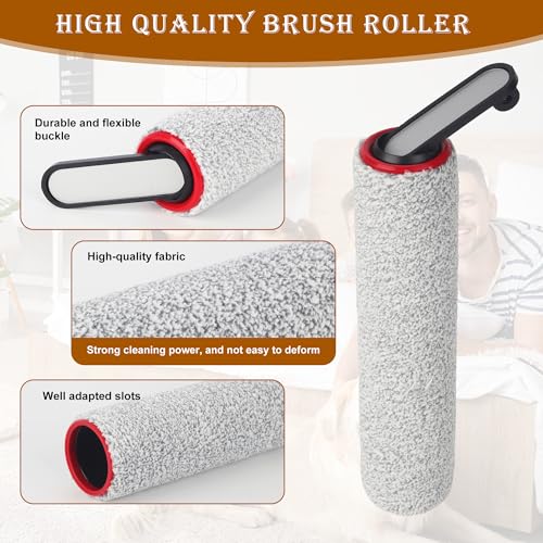 Vacuum Cleaner Filter for Dreame H12 Pro, 2 HEPA Filters + 2 Roller Nrosses + 1 Cleaning Brush, for Dreame H12 Pro Vacuum Cleaners