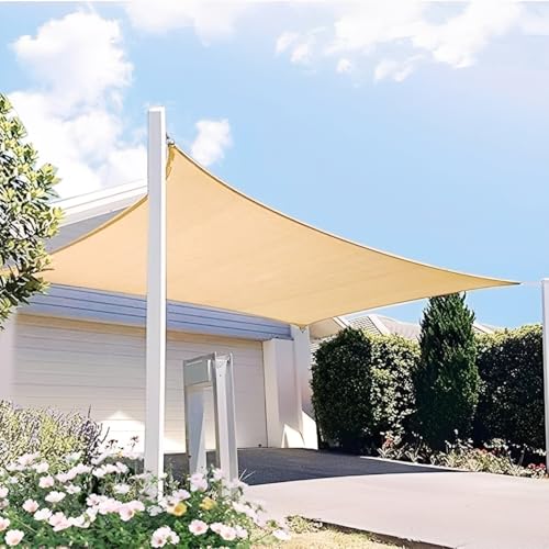 Beauenty Sun Shade Sail Canopy,98% UV Block,Rectangular Curved Canopy,Permeable 185GSM Sail Shade Cover for Patio,Garden,Pergola,Backyard,Outdoor Facility&Activities(3m x 5m)