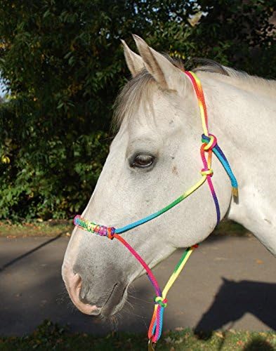 Knotted String Halter RAINBOW, PONY/COB, multi
