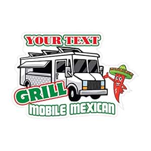 Amazoncom Die Cut Sticker Multiple Sizes Your Text Grill