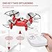 Mini Drone,REALACC X21 Mini Quadcopter Drone 2.4G 4CH 6Aixs Headless Mode Altitude Hold Mode Remote Control Drone Helicopter Nano Quadcopter RC Toy RTF(Red)