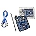 UNO R3 Plus Acrylic Case ATmega328P CH340 - ALLUS U6011 UNO Board with Transparent Acrylic Case and USB Cable Compatible with Arduino UNO R3