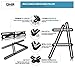 Universal Multi-Angle Measuring Ruler - ANY-ANGLE Template Tool Set - Upgraded Professional Aluminum Alloy Multi-Angle Template Tool - FULL-METAL Angularizer - Multi Functional Angle Ruler - (Black)