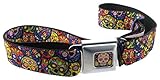 Sugar Skulls Thaneeya Seatbelt Belt Colorful Calaveras Stacked