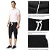 BALEAF Men's 3/4 Workout Joggers Capri Pants Running Training Side Pockets Black Size M