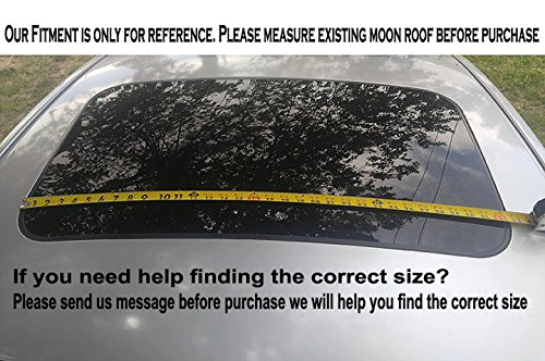 ICBEAMER 34.6" Moon Sun Roof Guard Block Wind Black Dark Smoke Smooth w/ 3M Tape [Measure Require Before Purchase] - Thumbnail 4