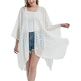 Women's Bohemian Floral Chiffon Beach Cover up Swimsuit Kimono Summer Swimwear Cardigans