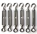 HEVERP M6 Stainless Steel Hook and Eye Turnbuckle, O to C Shade Turnbuckles, Shade Sail Hardware, Heavy Duty Wire Rope Tension, Antirust