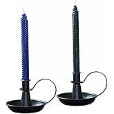 AlsoLife Retro Iron Taper Candle Holder,Black Candlestick Holders Candlelight Stand for Farmhouse Decor Home Wedding Party Table Decoration(2pcs)