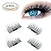 Wisdompark New Magnetic Eyelashes 4 Pieces/Box 3D Reusable False Magnet Eyelashes Extension kit