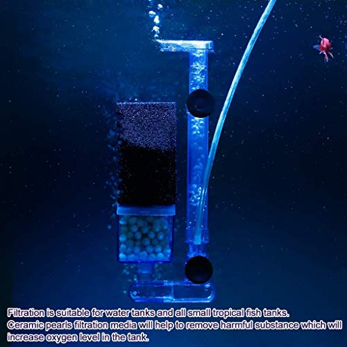 boxtech Aquarium Filter, Upgraded Aquarium Biochemical Sponge Filter Quiet Submersible Foam Filter for 10-15 Gallon Fish Tank Fresh Water/Salt Water - Thumbnail 5