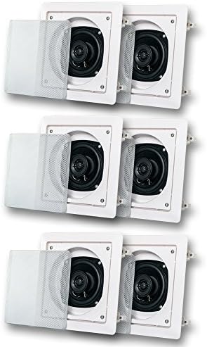 Acoustic Audio AS6S In Wall Speaker 3 Pair Pack 2 Way Home Theater 1200 Watt AS6S-3PR