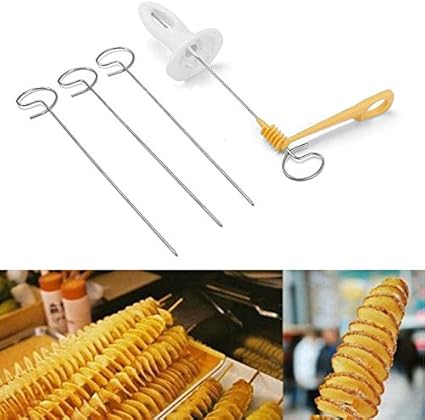 Amazon Potatoツイスターtornadoスライサ手動カッタースパイラルpotato Chipsスパイラルポテトタワーチップキッチン料理メーカーam Flyelf 収納用品