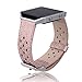 Fitbit Blaze Smart Fitness Watch Band,Thankscase Genuine Leather Strap Wrist Band Replacement, Spring Bar and Beautiful Embossed Pattern for Fitbit Blaze Smart Fitness Watch.(Rose Sport)