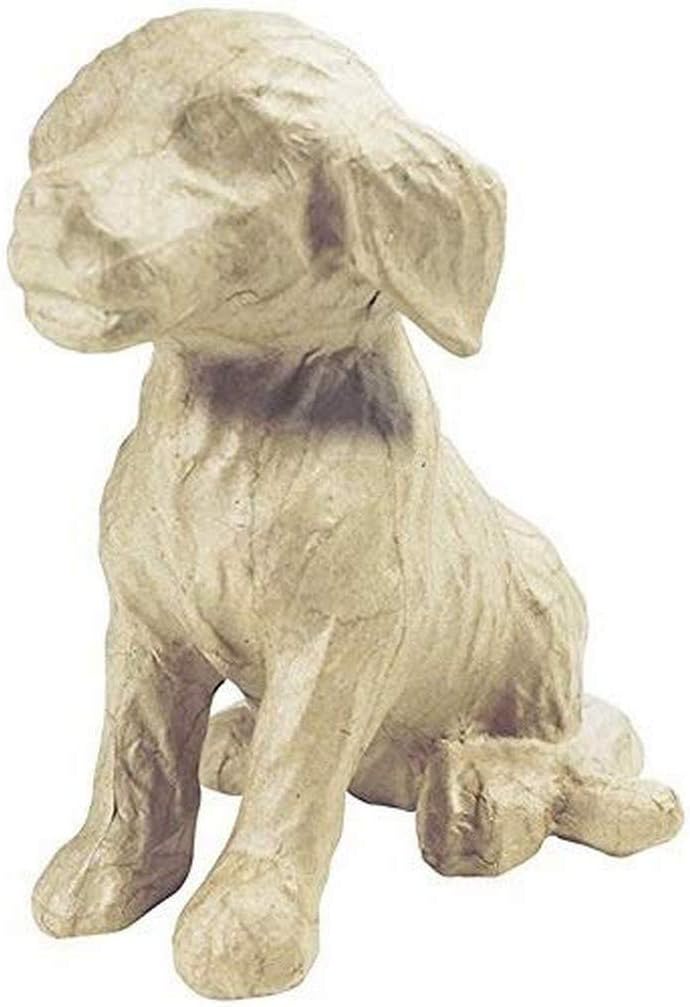 Décopatch Dog Mache, Sitting Dog, 18cm Tall