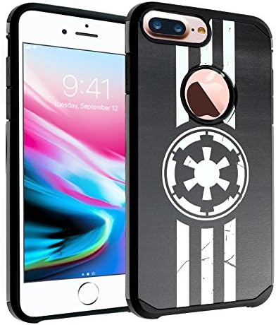 iPhone 8 Plus Case, DURARMOR Star Wars Imperial Logo Dual Layer Hybrid ShockProof Ultra Slim Fit Armor Air Cushion Defender Protector Cover for iPhone 8 Plus Imperial Star Wars Logo