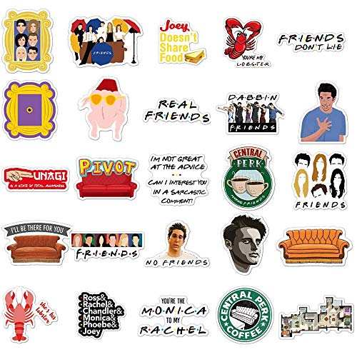 Friends TV Show Merchandise Fans Stickers for Laptop Water Bottle Luggage Snowboard Bicycle Skateboard Decal for Kids Teens Adult Waterproof Aesthetic Stickers - Image 3