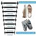 No Tie Shoelaces for Kids & Adults(4 / 6 packs), Silicone tieless elastic shoe laces for Running Flat Sneakers Board Shoes Casual Shoes and Boots,Waterproof (2Black&2White)