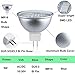 MR16 GU5.3 Blue LED Recessed Light, Aluxcia 5W GU5.3 GX5.3 Bi-Pin Base MR16 Landscape Light AC/DC 12V/24V 120 Degree Beam Angle 50W Halogen Replacement Bulb for Recessed Track Lighting, Blue, 2-Pack