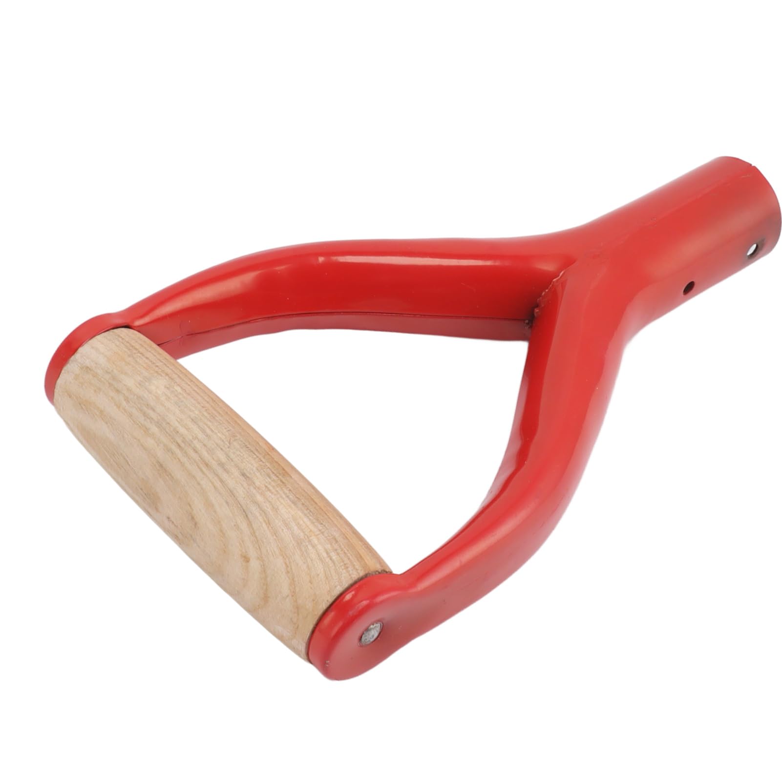 HWGING Shovel Handle Y Shape, 12.22 Inch Inner Diameter, Replacement Spade Handle with Wooden Handle for Garden Digging Rake Tool (Red)