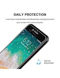 Pack de 3 protectores de pantalla MP-MALL competibles para iPhone 7 Plus, [carcasa amigable] de vidrio templado [marco de alineación fácil instalación] con garantía de reemplazo de por vida