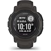 Garmin Instinct 2 Solar, GPS Outdoor Watch, Solar Charging Capabilities, Multi-GNSS Support, Tracbak Routing, Graphite (Renew