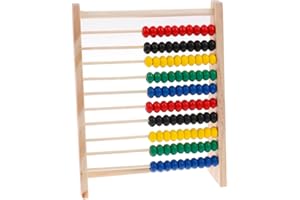 Wooden Abacus for Kids Math Counting Toy Made of Wooden Beads and Rack Children's Wood Number Counters for Teaching Addition,