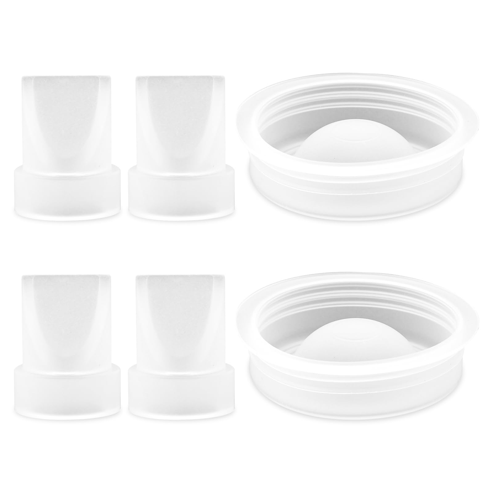 4pcs Duckbill Valves, Wearable Breast Pump with 2pcs Silicone Membrane Diaphragm, Portable Soft Lactation Pump Replacement Pump Parts Accessories for Momcozy V1/V2