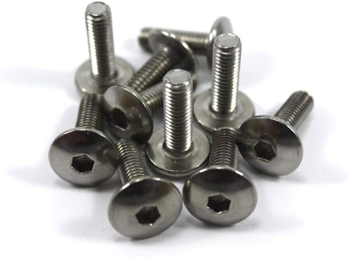 Pack of 10 m6 6mm x 20mm Motorcycle Fairing Bolts Stainless Steel Pan