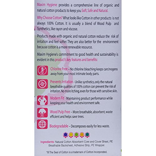 Maxim Hygiene Products Ultra Thin Winged Pads, Super, 10 Count