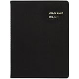 AT-A-GLANCE 2018-2019 Academic Year Weekly Planner / Appointment Book, Large, 8-1/4 x 10-7/8, Black (7095705)