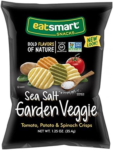 Eatsmart Snacks, Sea Salt Garden Veggie Chips, 1.25 oz. (32 Count)