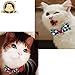 CatYou 4 PCS Set in Different Colors, Bowknot Collar Bow-Tie with Bell for Cats Small Dogs Puppy, Adjustable from 7