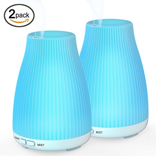 Essential Oil Ultrasonic Aroma Diffuser - BAXIA TECHNOLOGY 100ml Cool Mist Humidifier with 8 Color L