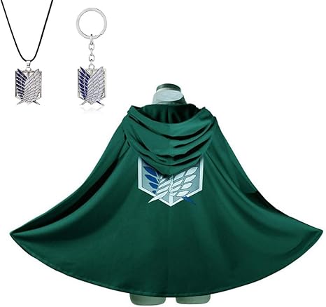 Amazon Yiuhk 進撃の巨人 調査兵団 マント ハロウィン 仮装 大人用 自由の翼 リヴァイ エルヴィン スミス 白青 男女兼用 3点セット フリーサイズ プレゼント コスプレ 仮装 通販