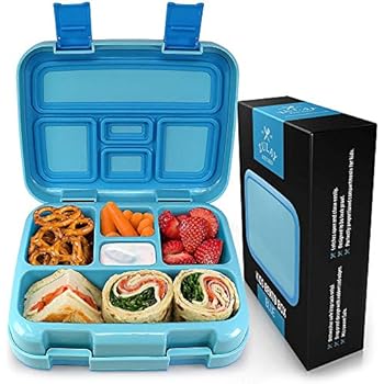 Zulay Kids Bento Box - Durable & Professionally Designed Bento Box for Kids Leakproof - This Toddler Bento Box Has Friendly Latches for Easy Access & 5 Perfectly Proportioned Kid-Sized Compartments