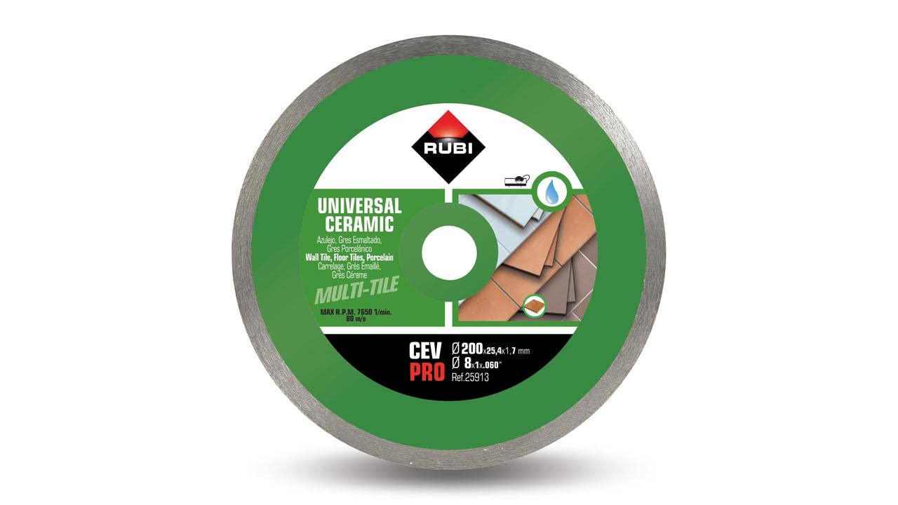 Rubi CEV 200 PRO General Diamond Disc for Continuous Ceramic 200mm