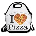 ScutLunb Lunch Bag I Love Pizza Lunch Tote Lunch Box For Women Men Kids With Adjustable Strap