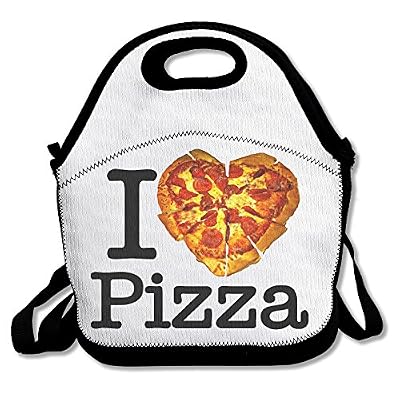 ScutLunb Lunch Bag I Love Pizza Lunch Tote Lunch Box For Women Men Kids With Adjustable Strap