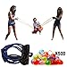 Upgraded Water Balloon Launcher 500 Yards, 3 Person Balloon Large Slingshot Trebuchet, Tshirt Slingshot Launcher, Water Cannons Yard Toys Outdoor Game for Kids Adults. ( 500 Balloons Included )