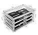 Unique Home Acrylic Jewelry and Cosmetic Storage Makeup Organizer, 3 Pieces Set, Clear 3 Count