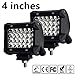 LED Pod Lights,4Inch 2PCS LED Pods Light Spot Beam Work Light Bar LED Flood Light Pods Quad Row Cube Driving Fog Lights for Jeep Off-road Truck Boat ATV SUV (24LEDs - 72W)