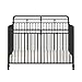 Little Seeds Monarch Hill Hawken 3 in 1 Convertible Metal Crib, Black