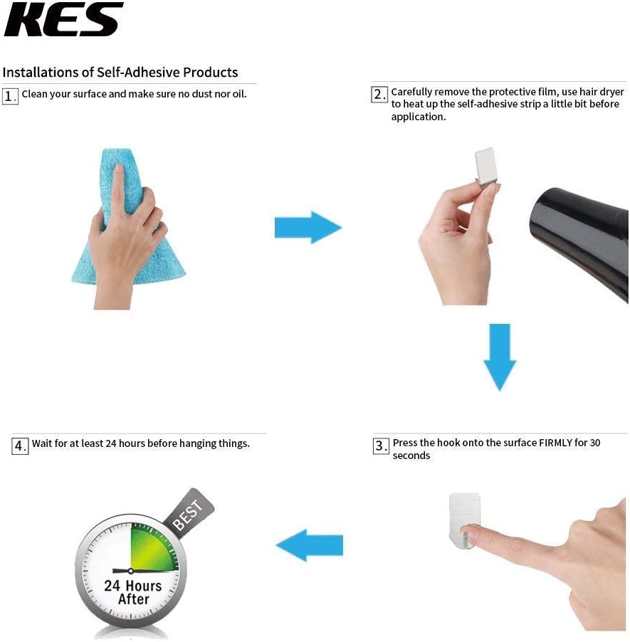 KES Self Adhesive Toilet Paper Holder Stainless Steel Tissue Paper Roll Towel Holder RUSTPROOF Brushed Finish, A7070-2 - - 
