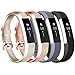 Tobfit Classic Replacement Bands Compatible for Alta and Alta HR, 4 Pack, Small, Gold, Rose Gold, Gray, Black